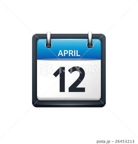 April 12. Calendar icon.Vector illustration,flat April 12. Calendar icon.Vector illustration,flat 26453213