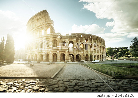 Colosseum in Rome and morning sun, Italy Colosseum in Rome and morning sun, Italy 26453326