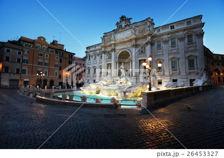 fountain Trevi in morning time, Rome 26453327