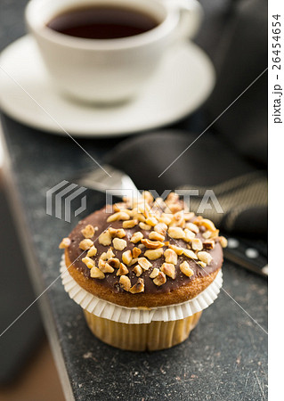 Sweet hazelnut muffin. Sweet hazelnut muffin. 26454654