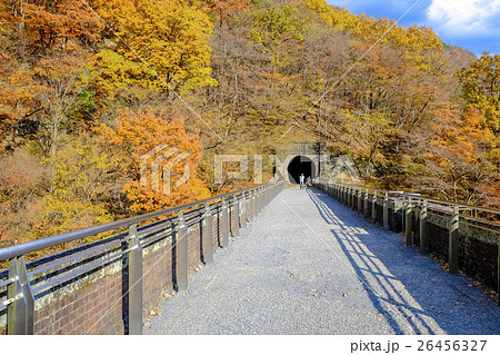 紅葉のめがね橋歩道 26456327
