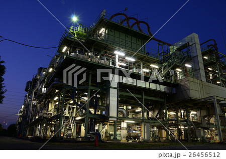 水循環センター、処理プラント夜景 26456512