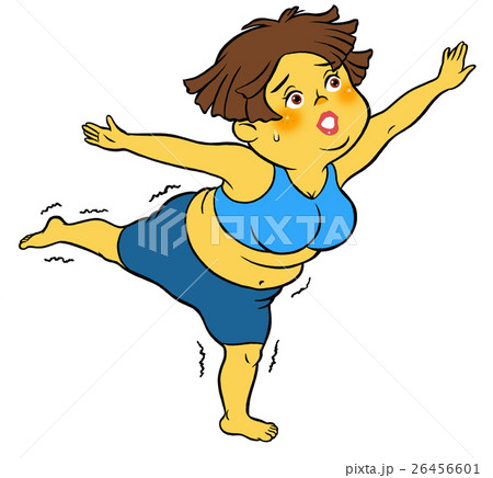 ダイエットをする、ぽっちゃり女性 ダイエットをする、ぽっちゃり女性 26456601