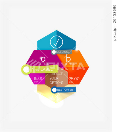 Paper infographic banners and stickers 26458696