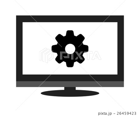 テレビの設定のイラスト素材