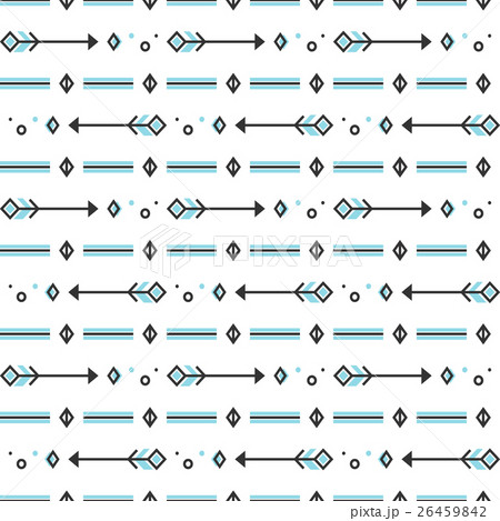 Seamless pattern with stylized linear arrows 26459842