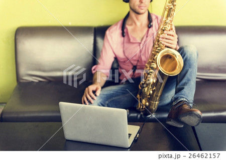 Saxophone Symphony Musician Jazz Instrument Concept Saxophone Symphony Musician Jazz Instrument Concept 26462157