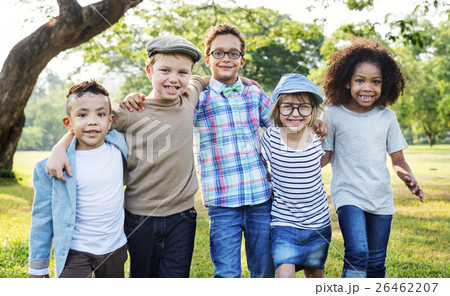 Casual Children Cheerful Cute Friends Kids Joy Concept Casual Children Cheerful Cute Friends Kids Joy Concept 26462207