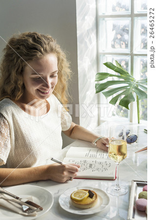 Young Woman Writing Diary Concept 26465272