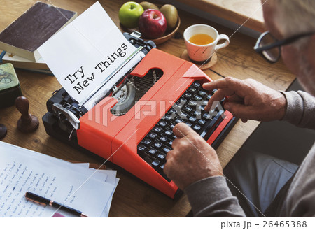 Journalism Working Typewriting Workspace Concept 26465388