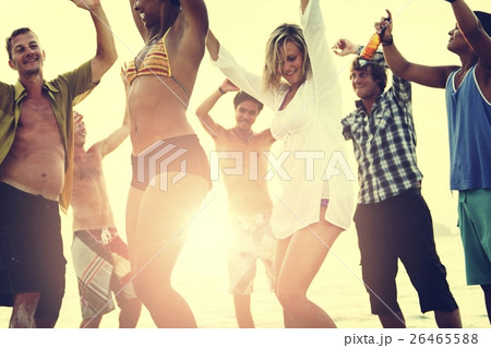 Beach Vacation Enjoying Holiday Relaxation Concept Beach Vacation Enjoying Holiday Relaxation Concept 26465588