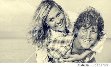 Couple Beach Cheerful Summer Vacation Tropical Concept 26465709