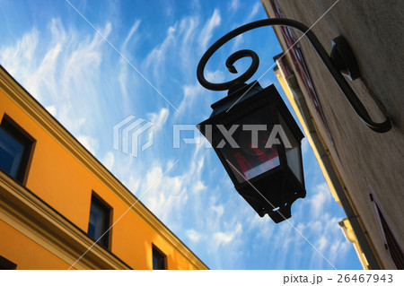 Street lamp on the front of the building 26467943