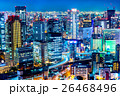 Beautiful of Osaka city night aerial view, Japan 26468496