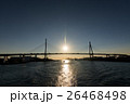 Silhouette of Osaka Tempozan Oohashi Bridge, Japan 26468498
