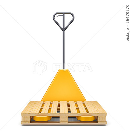 Hydraulic hand pallet truck wit isolated on white 26470270