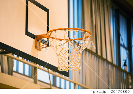 体育館のバスケットゴールの写真素材 [26470300] - PIXTA