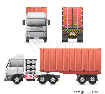 Trailer truck vector Trailer truck vector 26470886
