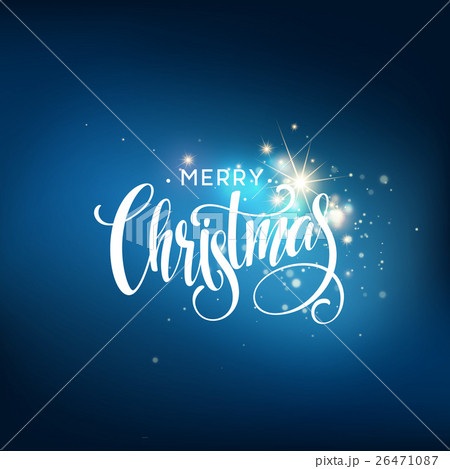Christmas lettering on Snowflake sparkle 26471087