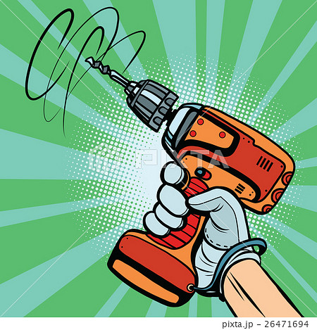 Tool electric drill in hand Tool electric drill in hand 26471694