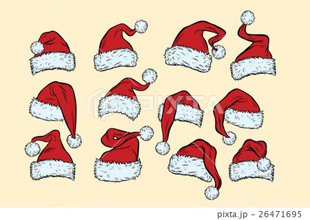 set hats Santa Claus Christmas collection set hats Santa Claus Christmas collection 26471695