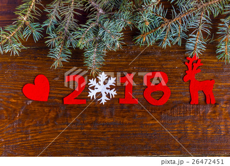 the numbers of the new year with Christmas symbols the numbers of the new year with Christmas symbols 26472451