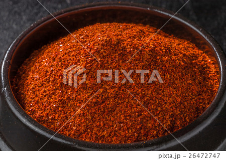 Powder of the hot spice red pepper 26472747