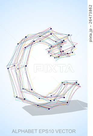 Vector illustration of a Multicolor sketched C 26473862