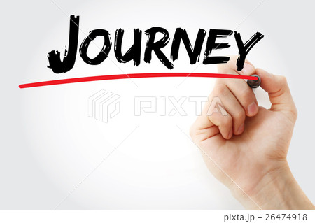 Hand writing Journey with marker 26474918