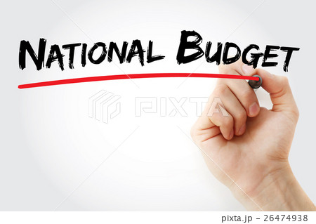 Hand writing National budget with marker 26474938