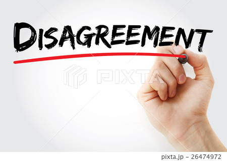 Hand writing Disagreement with marker 26474972