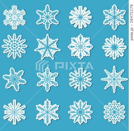 Snowflakes sticker set. stickers for your design Snowflakes sticker set. stickers for your design 26475279