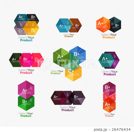 Geometric paper business infographics layouts 26476434
