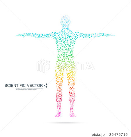 Structure molecule of man. Abstract model human Structure molecule of man. Abstract model human 26476716