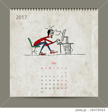 Office life, calendar 2017 design 26479563
