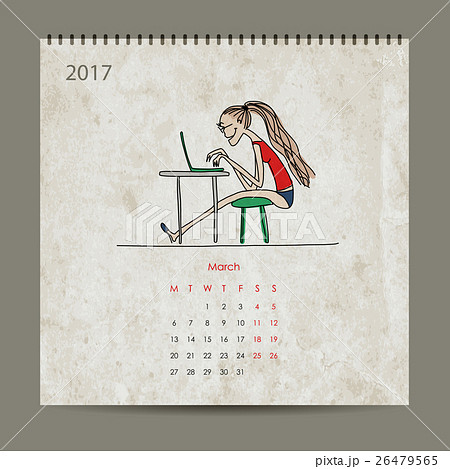 Office life, calendar 2017 design 26479565