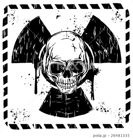 skull and sign radiation 26481335