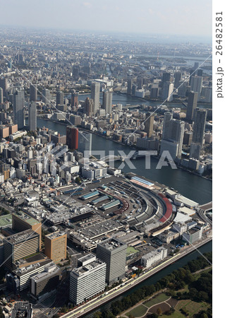 築地市場を空撮 26482581