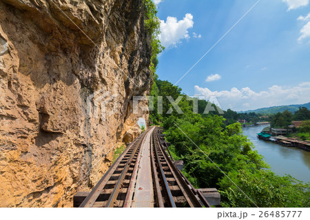 Death railway along river Kanchanaburi,Thailand Death railway along river Kanchanaburi,Thailand 26485777