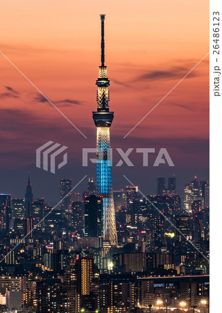 スカイツリー夕景　高解像度 26486123