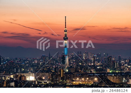 スカイツリー夕景　高解像度 26486124
