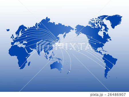 世界地図 グローバルイメージ イラストのイラスト素材