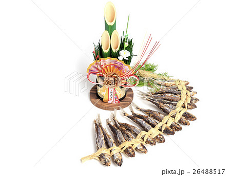 食材　乾物　出汁：焼アゴ 藁編み　松飾と共に 26488517