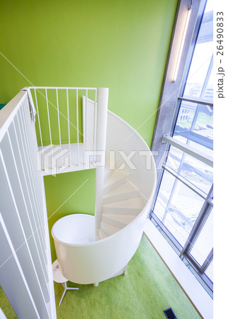 spiral staircase in an building spiral staircase in an building 26490833
