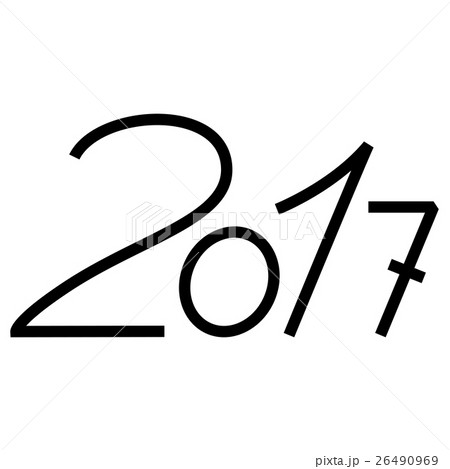 Happy new year 2017 text design 26490969