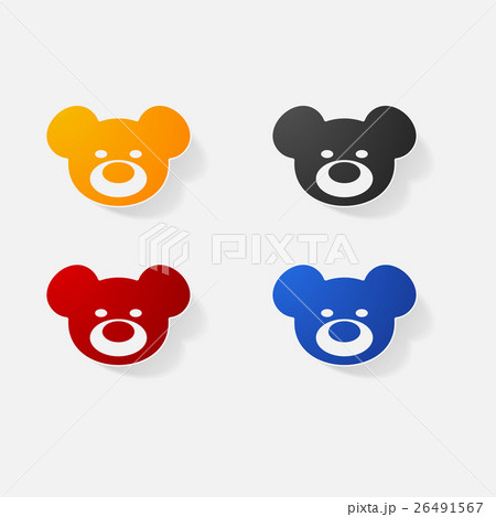 Sticker paper products realistic element design 26491567