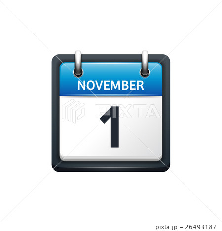 November 1. Calendar icon.Vector illustration,flat 26493187