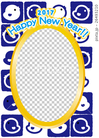 相框新年卡2017年HappyNewYear HIYOKO公雞年藍 26493210