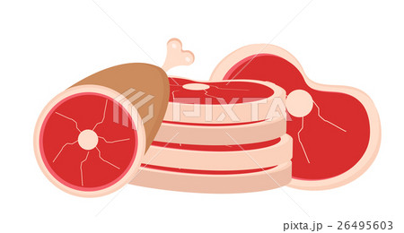 Fresh meat still life, isolated on white 26495603