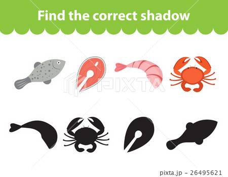 Children s educational game, find correct shadow Children s educational game, find correct shadow 26495621